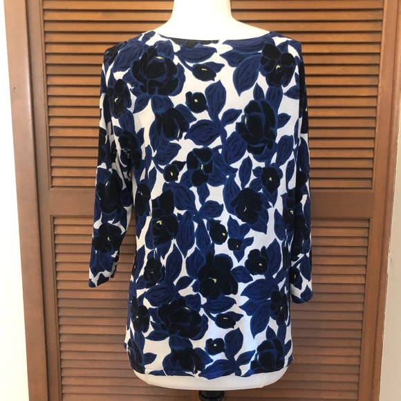 Alfani floral cardigan sweater 1X plus size Black white blue - Picture 5 of 9